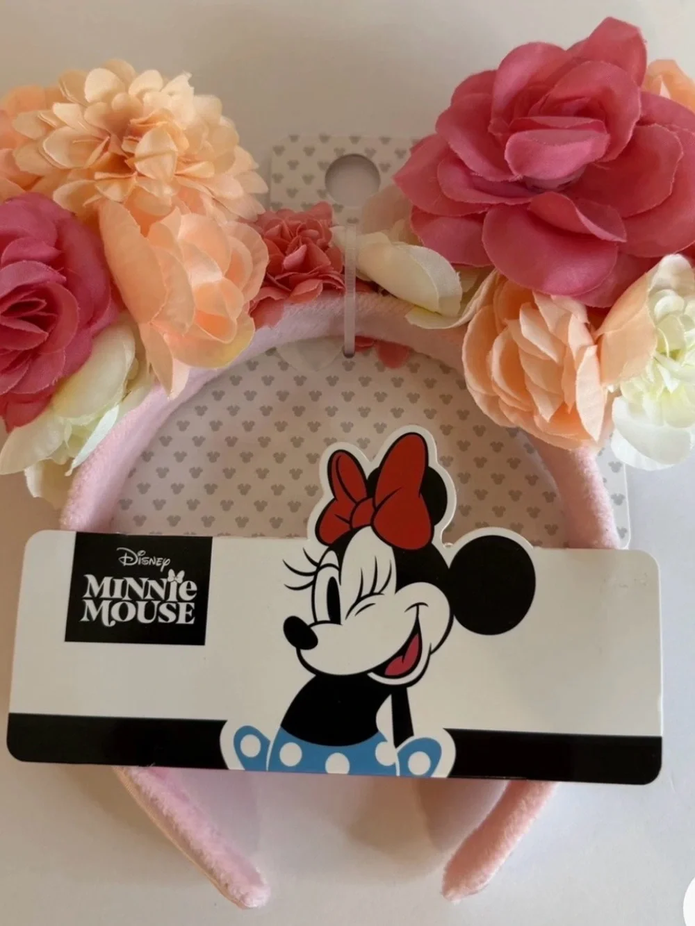 NEW Primark Disney MINNIE MOUSE Pink Zip Cosmetic Bag & Flower EARS Headband